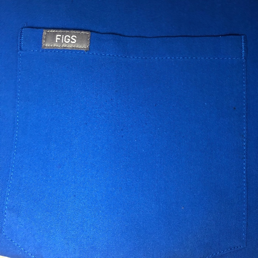 Royal blue FIGS CATARINA one pocket scrub top